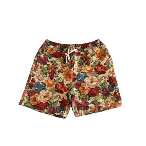 Beaudrm Shorts Mens Size XL Floral Heavy Twill Drawstring Chino Stretch Waist